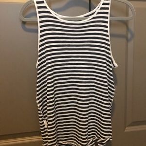 Navy and white stripped tank